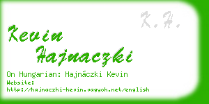kevin hajnaczki business card